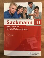Sackmann lehrbuch meisterprüf gebraucht kaufen  Bergisch Gladbach