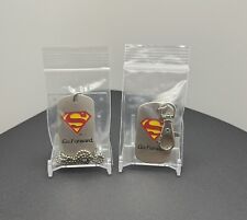 NOVO Chaveiro e Colar Christopher Reeve Superman Foundation Go Forward Dog Tag, usado comprar usado  Enviando para Brazil