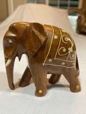 hand carved wooden elephant figurine for sale  Shipping to South Africa