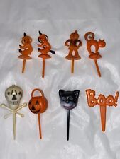 HALLOWEEN CAKE TOPPERS pumpkin SKULL BLACK CAT CUPCAKE HONG KONG Witch for sale  Shipping to South Africa