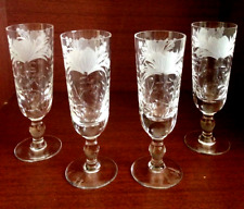 etched champagne glasses for sale  BEXLEYHEATH