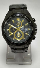 Usado, Relógio de pulso masculino usado Edifice EFR-539 data quartzo cronógrafo mostrador preto perfeito comprar usado  Enviando para Brazil