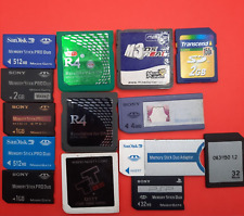 Usado, Lote de 14 cartões / 2 R4 DS / M3 DS / TT DS / Sony Memory Stick PRO Duo / Disco San comprar usado  Enviando para Brazil