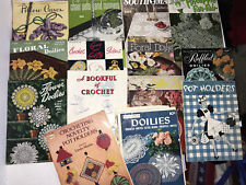 VTG Pot Holders, Lilly, Star, Coats&Clark, Books Crochet Patterns LOT for sale  Shipping to South Africa