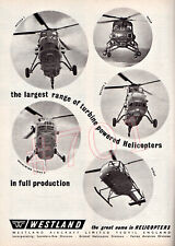 Westland helicopter 1963 for sale  MORPETH