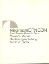 Nakamichi dragon owners for sale  Sebring