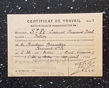 Labor certificate 1943 d'occasion  Expédié en Belgium