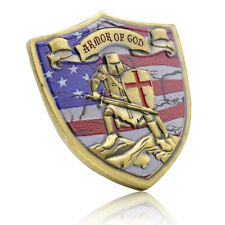 Armadura de Dios Caballero Forma Escudo Medalla Moneda de Bronce Bandera Nacional de Estados Unidos Coleccionables segunda mano  Embacar hacia Argentina