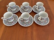 Juego de 6 tazas de café y platillos turcos Gural Porselen de colección , usado segunda mano  Embacar hacia Argentina