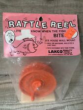 FISHING RATTLE REEL Lakco Quality Tackle Ice House Wall Mount FHRR-2 NEW Vintage, used for sale  Bonne Terre