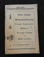 1939 McCormick-Deering separador crema ordeñadores enfriadores de leche catálogo de piezas maestras segunda mano  Embacar hacia Argentina