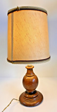 Antique Vintage Turned Oak Wooden Table Lamp for sale  Shipping to South Africa