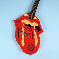 Rolling Stones Tongue Logo Electric Guitar Travel Size w/ Built in Speaker RARE for sale  Shipping to South Africa