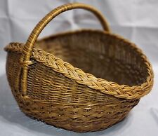 Usado, Antiga cesta de vime francesa antiga alça de coleta primitiva 12x18" BOHO comprar usado  Enviando para Brazil