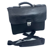 Tumi Leather Nylon Briefcase Messenger Laptop Bag Black Vintage Front Flap for sale  Santa Rosa