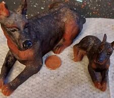 Stone Critter Littles Doberman Pinscher. Mãe e filhote. comprar usado  Enviando para Brazil