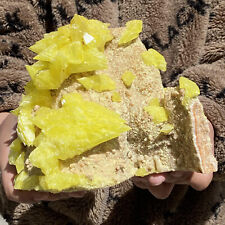 7,58 LB Raro Cristal de Azufre Amarillo Cuarzo Cristal Espécimen Mineral segunda mano  Embacar hacia Argentina