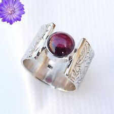 Red Garnet Gemstone 925 Silver Ring Handmade Jewelry Ring All Size For Women for sale  Shipping to South Africa