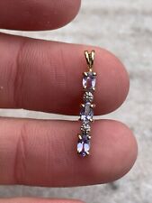 9ct gold Tanzanite diamond pendant￼ 0.9 Grams, used for sale  Shipping to South Africa