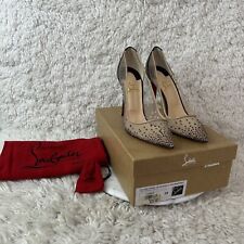 Malla de cristal beige CHRISTIAN LOUBOUTIN Follies pedrería 100 luz de luna 38,5-8,5 segunda mano  Embacar hacia Mexico