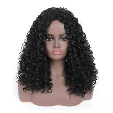 Usado, Peruca afro cabelo cacheado 18 polegadas média longa encaracolada parte média fantasia peruca sintética comprar usado  Enviando para Brazil