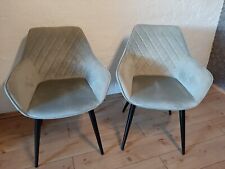 2er Set Sessel Esszimmerstühle, grau mit Armlehnen gebraucht kaufen  Saarlouis