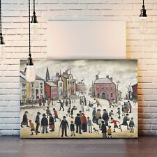 People Standing About CANVAS WALL ART PRINT ARTWORK PAINTING LS Lowry style, used for sale  LONDONDERRY
