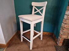 White IKEA Ingolf Breakfast Bar High Tall Stool, used for sale  Shipping to South Africa