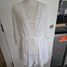 Womens white embroided for sale  BASILDON