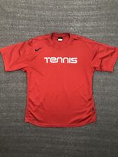 Nike Dri-Fit Camisa Para Hombres L Grande Roja Tenis Gráfico Manga Corta Camiseta segunda mano  Embacar hacia Mexico