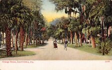 FL~FLORIDA~DAYTONA BEACH~ORANGE STREET~CICLISTA~C.1905 segunda mano  Embacar hacia Argentina