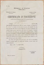 Certificato inscrizione eletto usato  Foligno