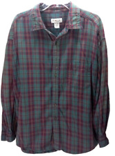 Camisa de flanela manga longa Sun River bolso no peito XXL xadrez desbotado verde vermelho *E comprar usado  Enviando para Brazil
