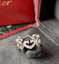 100% CARTIER 🤍Coeur et Symbole C Hearts Ring ~WG 750/ 17 Diamond EU50 NP 4400€ gebraucht kaufen  Gunzenhausen