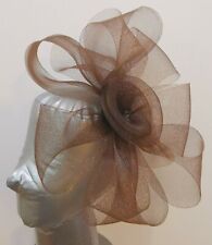 Chocolate brown fascinator for sale  SLOUGH