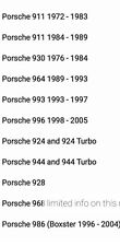 Porsche workshop manuals for sale  UK
