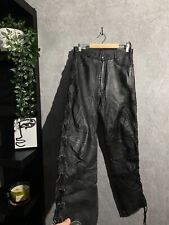 Vintage Spodnie z prawdziwej skóry Czarne Rozmiar 30 Opium Carti Kanye Archive CDG Rick owen, używany na sprzedaż  PL