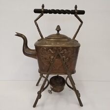 Brass Spirit Kettle And Stand With Burner - Vintage, used for sale  Shipping to South Africa