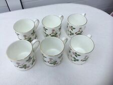 Wedgwood Bone China Wild Strawberry design 6 Coffee Cups / Cans l/s best quality for sale  STOKE-ON-TRENT