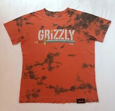 Grizzly Shirt Large Mens Crewneck Tie Dye Orange for sale  Shipping to South Africa