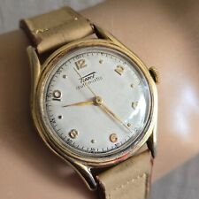 Vintage TISSOT relógio automático masculino cal.28-21 para-choque 14K folheado a ouro 1947 comprar usado  Enviando para Brazil