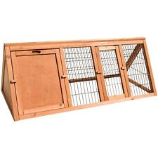 SALE Rabbit Pet Hutch Large Triangle Run Wooden Cage Guinea Pig Ferret Enclosure for sale  BRADFORD