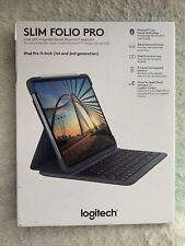 Capa teclado Logitech Slim Folio Pro Bluetooth para iPad Pro 11 polegadas 1ª 2ª geração comprar usado  Enviando para Brazil