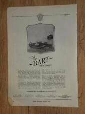 Magazine Ad - 1927 - Indian Lake Boat Co., Lima, OH - "The Dart" for sale  Shipping to South Africa