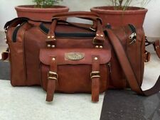 Leather Travel Luggage Men's Duffel Vintage Weekend (Full Grain Waxed Leather) , used for sale  Shipping to South Africa