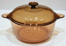 Corning Ware Visions Amber Glass Cookware 4.5L 5Qt Dutch Oven Stock Pot w/ Lid for sale  Trussville