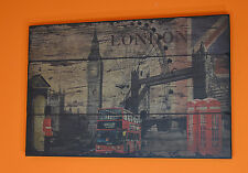 Tabliczka ścienna Vintage Tabliczka dekoracyjna Shabby Drewno Szyk 88cm Retro Londyn Style Ga na sprzedaż  PL