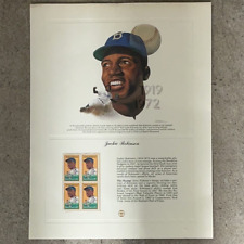 Jackie Robinson Print and set of 4 stamps Commemorative Stamp Collector Panel for sale  Shipping to South Africa