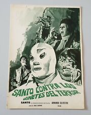 GUIA PUBLICITARIA PELICULA MEXICANA SANTO CONTRA LOS JINETES DEL TERROR PELIMEX segunda mano  Embacar hacia Mexico