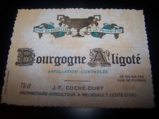 étiquette bourgogne aligoté d'occasion  Quimperlé